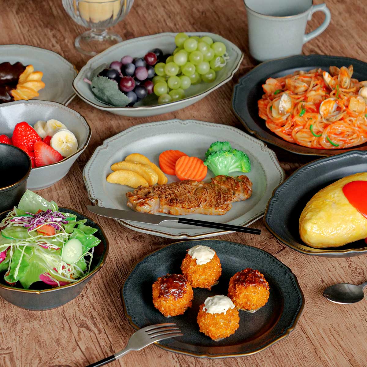 aito製作所 ボウル 15cm ステッチ 陶器 美濃焼 （ 食洗機対応 サラダ