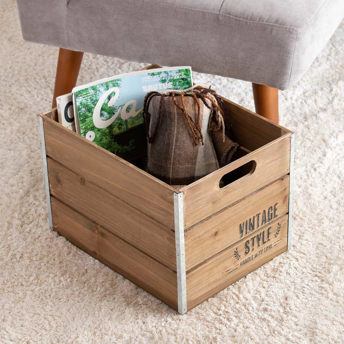 収納ボックス ホルツ ボックス （ 幅27.5×奥行36×高さ25cm 小物入れ