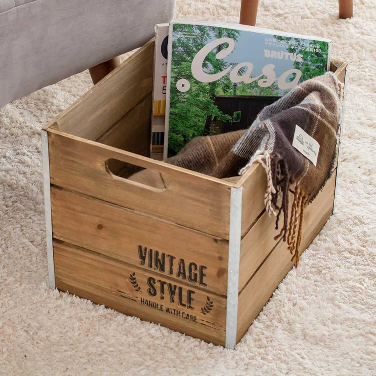 収納ボックス ホルツ ボックス （ 幅27.5×奥行36×高さ25cm 小物入れ