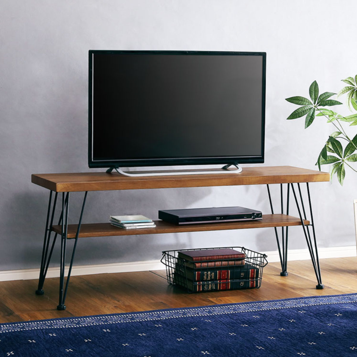 アンティーク テレビボード ローテーブル ディスプレイ棚 ホームテイスト（HOME taste） テレビ台 幅110cm ローボード