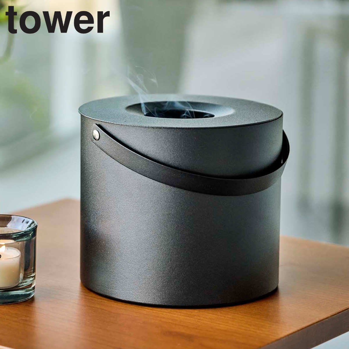 tower そのまま入れられる蚊取り線香収納ポット タワー 丸型