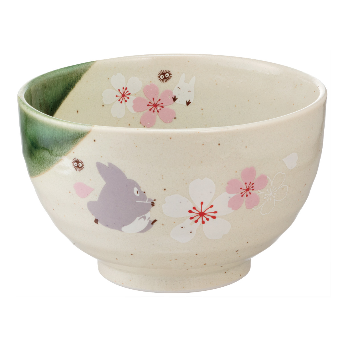 まとめ売り　となりのトトロ　新品 3点セット お茶ポット 湯呑2個 アンティーク ティーポット 450ml トトロ 桜柄 陶磁器 美濃焼 （ 食洗機対応