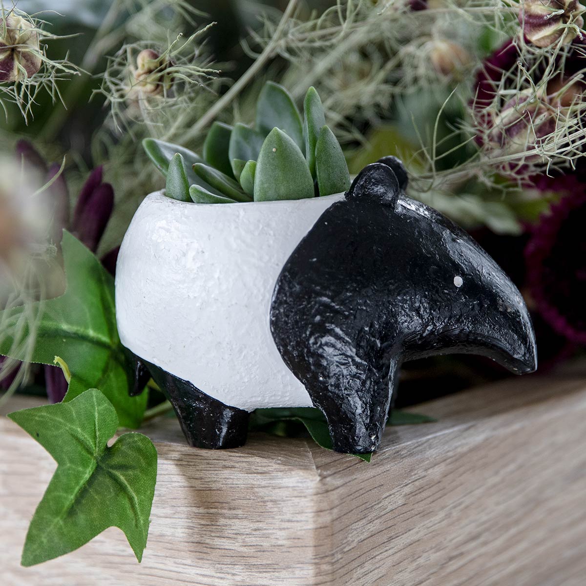 バーバパパ　ママ　陶器　小物入れ　プランター プランター 珍獣シリーズ マレーバク （ 植木鉢 プラントポット 植物用