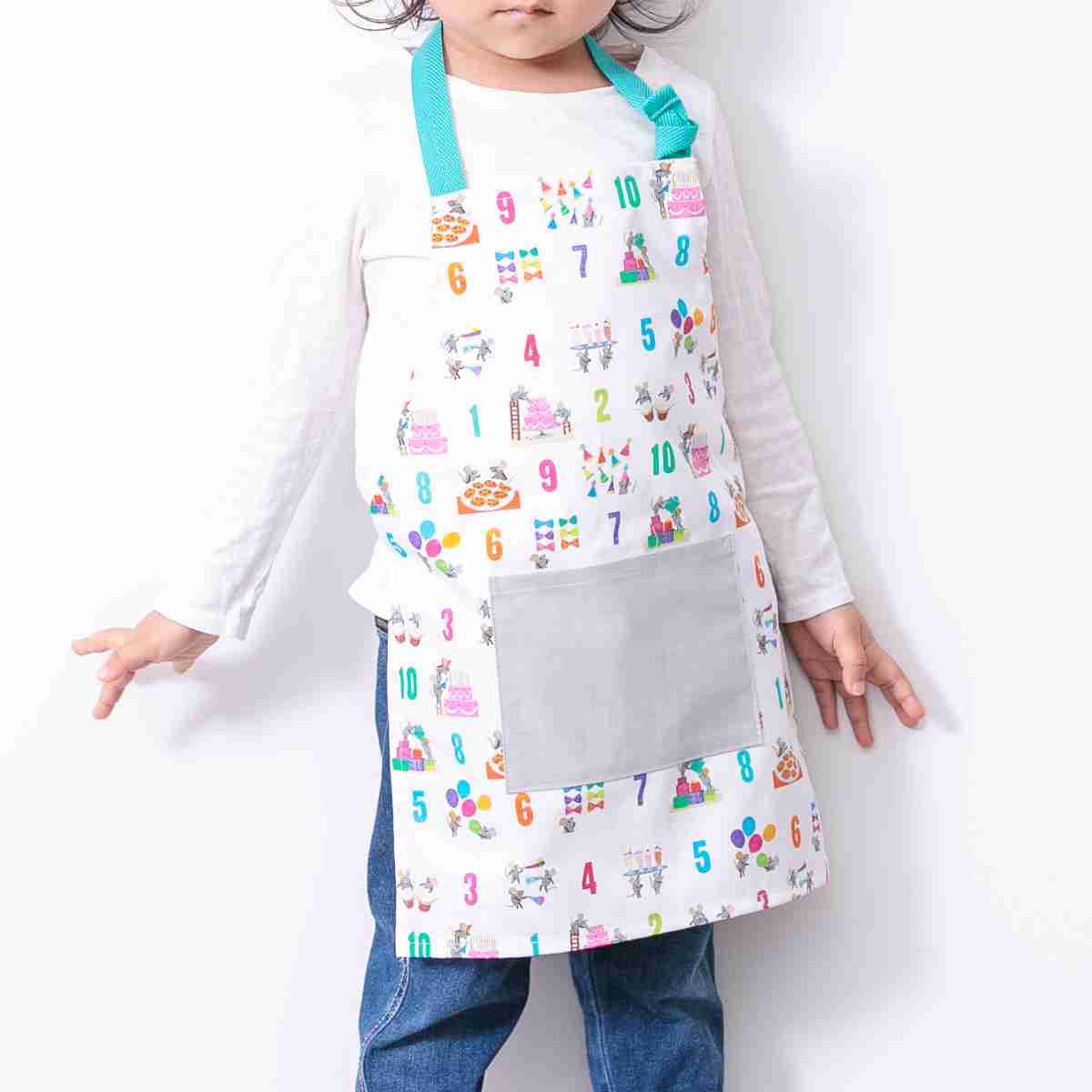 エプロン 三角巾付き 子供 フレデリック ネームタグ付き COCOWALK