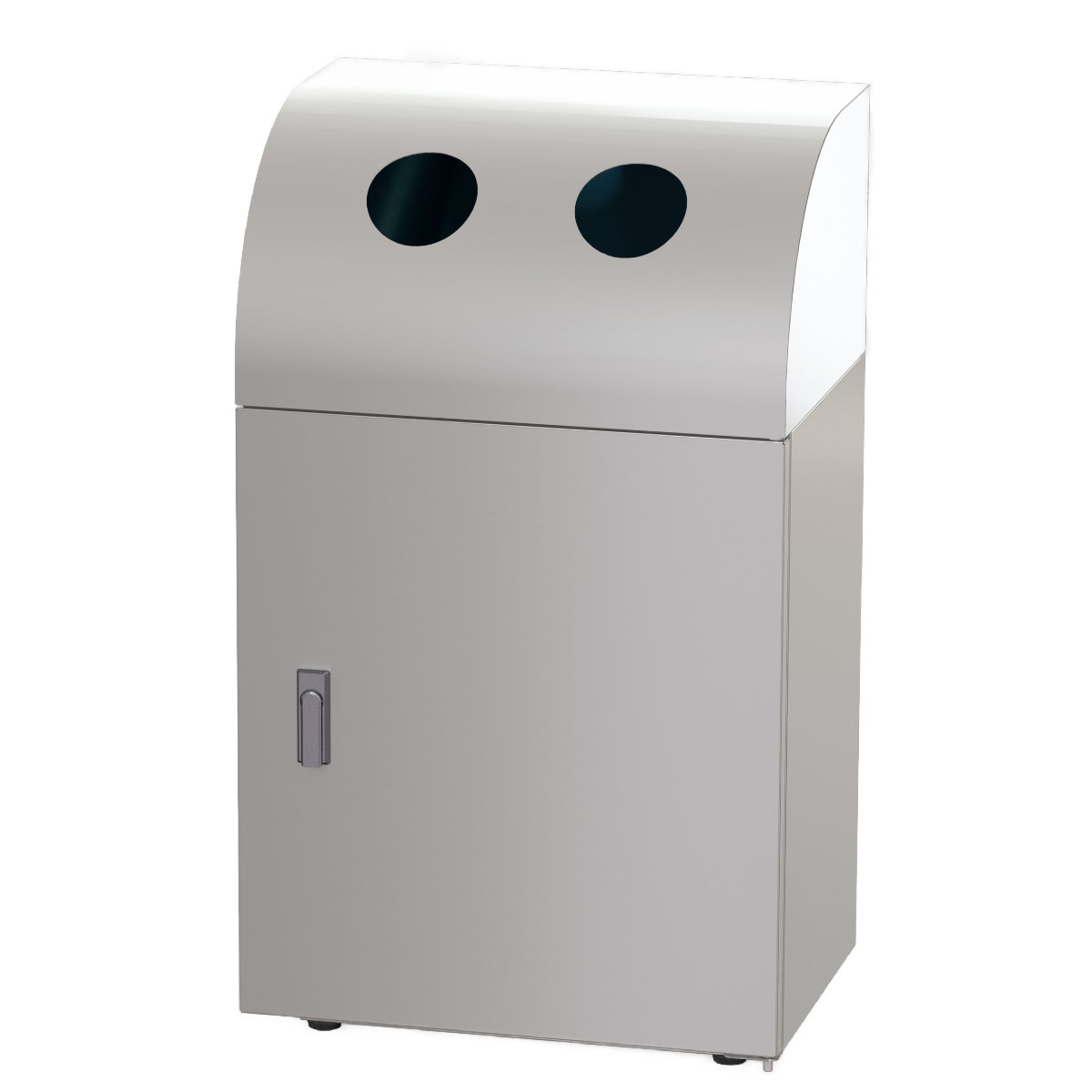 屋内用ゴミ箱 業務用ダストボックス 36L 幅50cm ビン・カン用タイプ リサイクルトラッシュ ステンレスヘアライン仕上げ （ 法人限定 ゴミ箱 ダストボックス ）