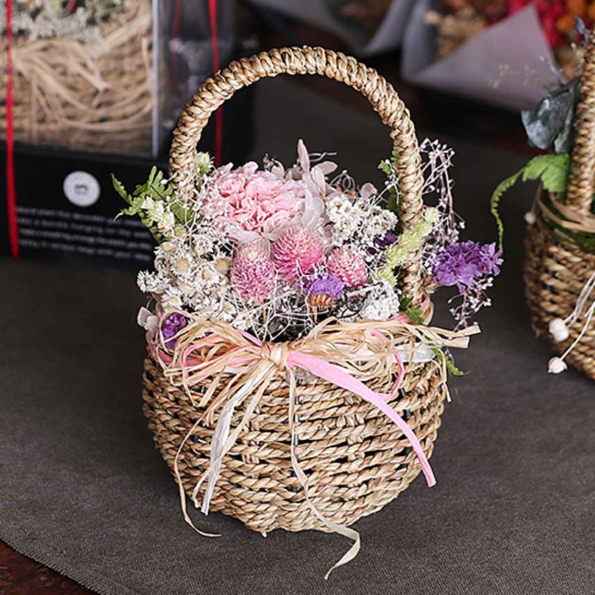 ドライフラワー ベルフルールバスケット （ 花 フラワーアレンジメント