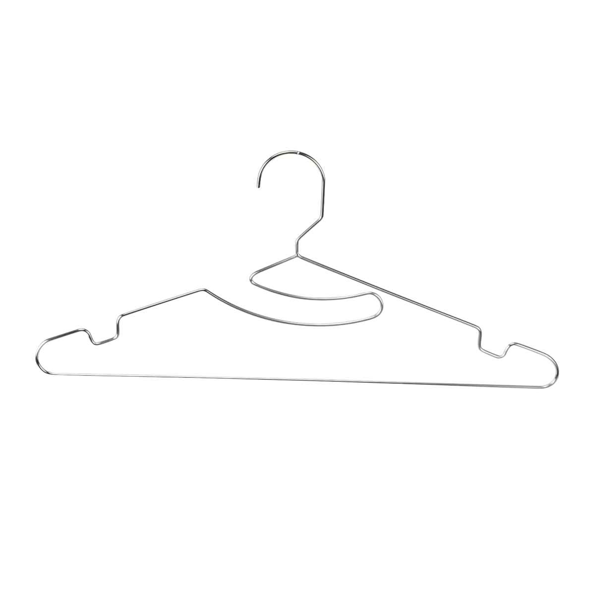 ハンガー ステンレス メタリア 首もとを伸ばさないハンガー 3本組 （ 物干しハンガー 洗濯ハンガー 洗濯物 ランドリー 洗濯用品 ）