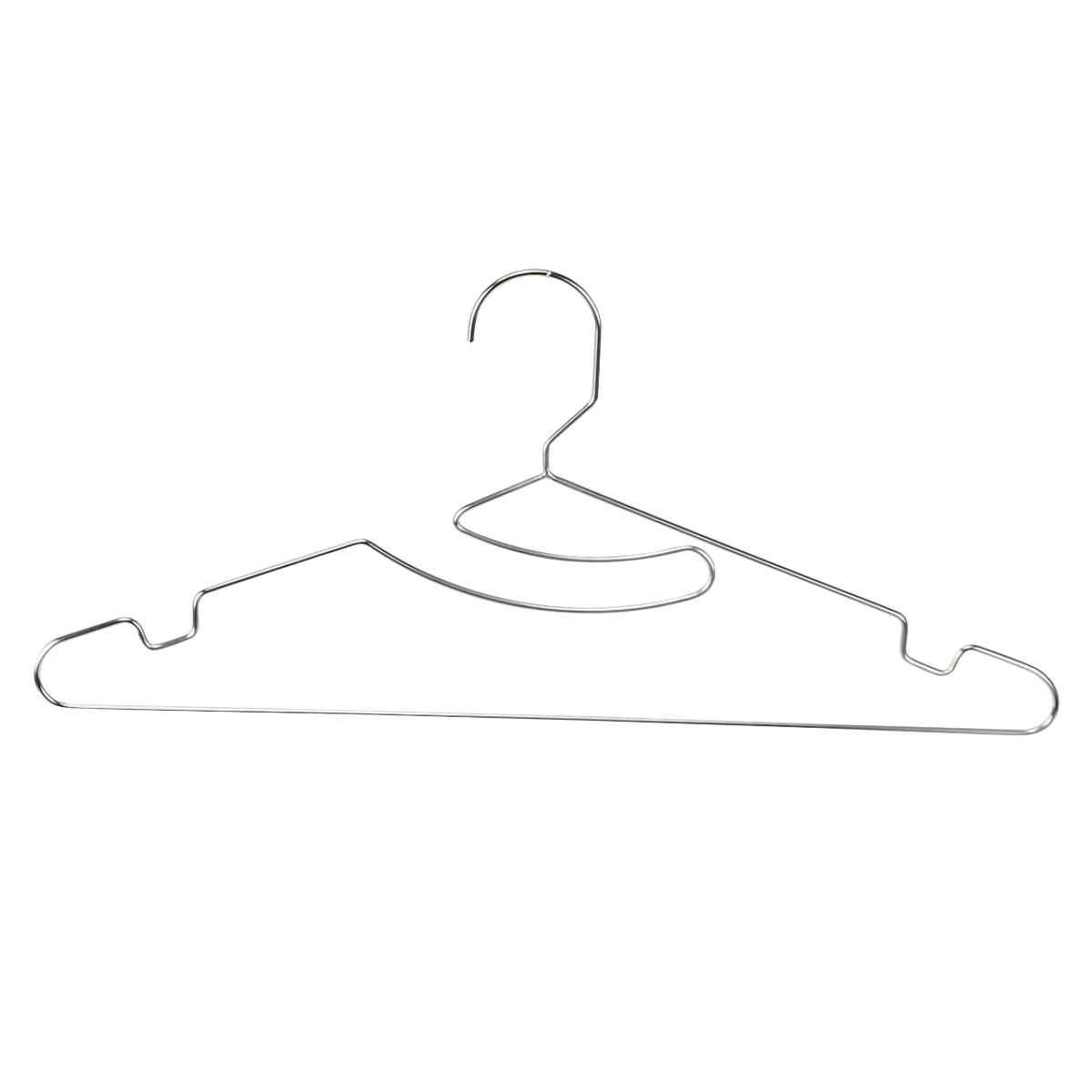 ハンガー ステンレス メタリア 首もとを伸ばさないハンガー 9本組 （ 物干しハンガー 洗濯ハンガー 洗濯物 ランドリー 洗濯用品 ）