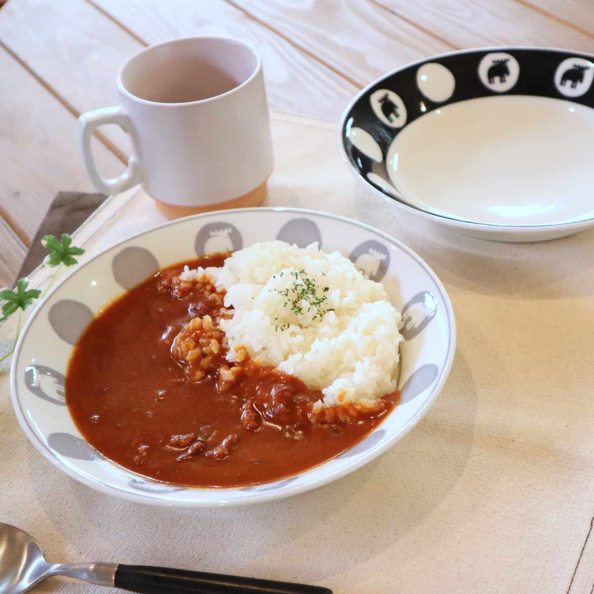 カレー皿 21.5cm ペアセット moz 美濃焼 陶器 （ 食洗機対応 電子