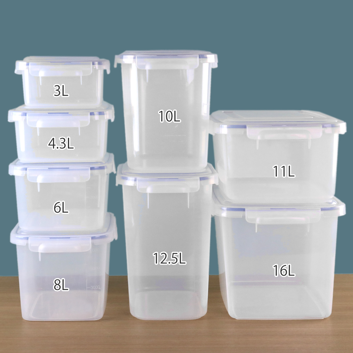 保存容器 3L SLジャンボケース 抗菌 （ 密閉 4面ロック プラスチック