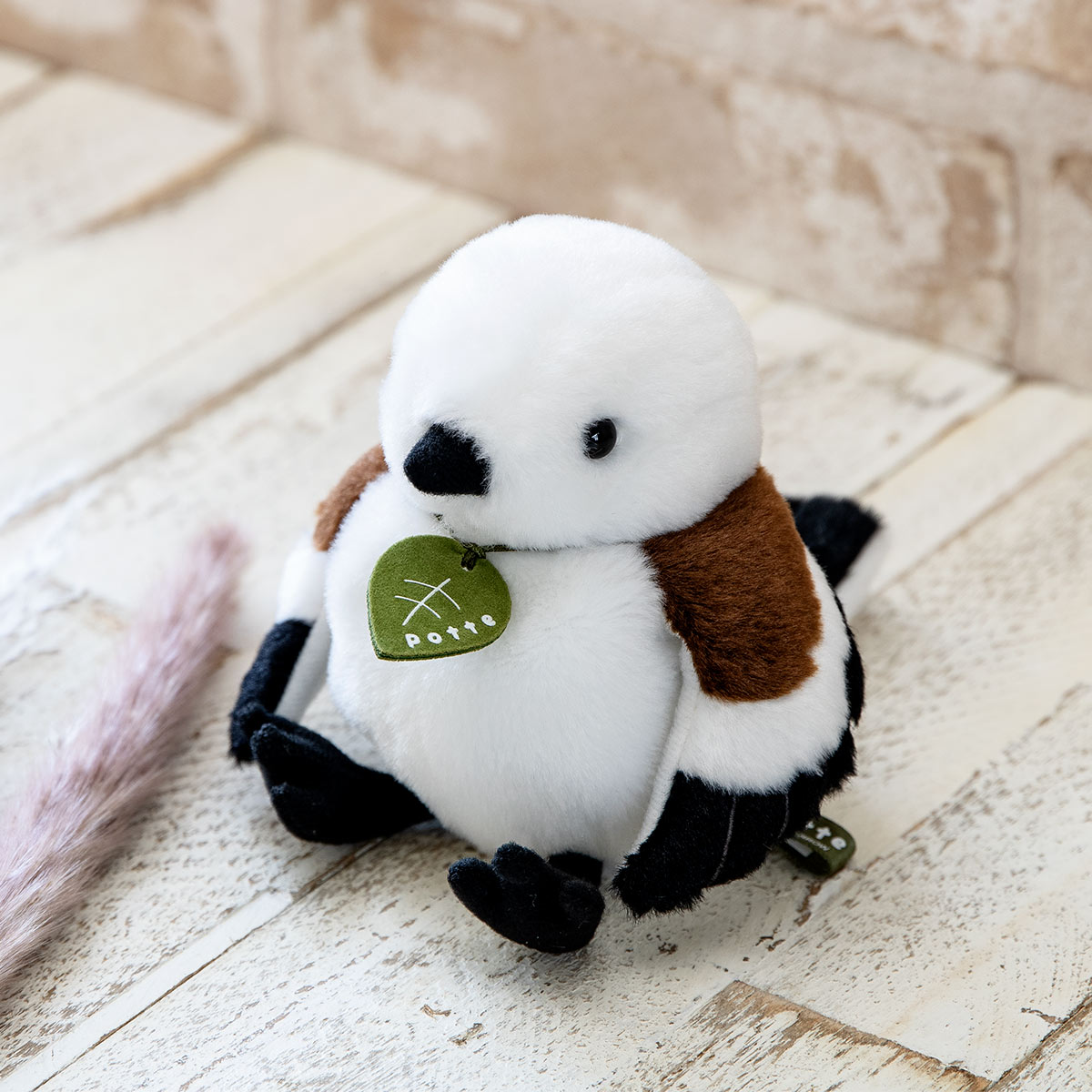 ぬいぐるみ potte シマエナガ （ ヌイグルミ しまえなが 小鳥 動物 雑貨 インテリア アニマル グッズ ベビー 赤ちゃん プレゼント ギフト かわいい ）