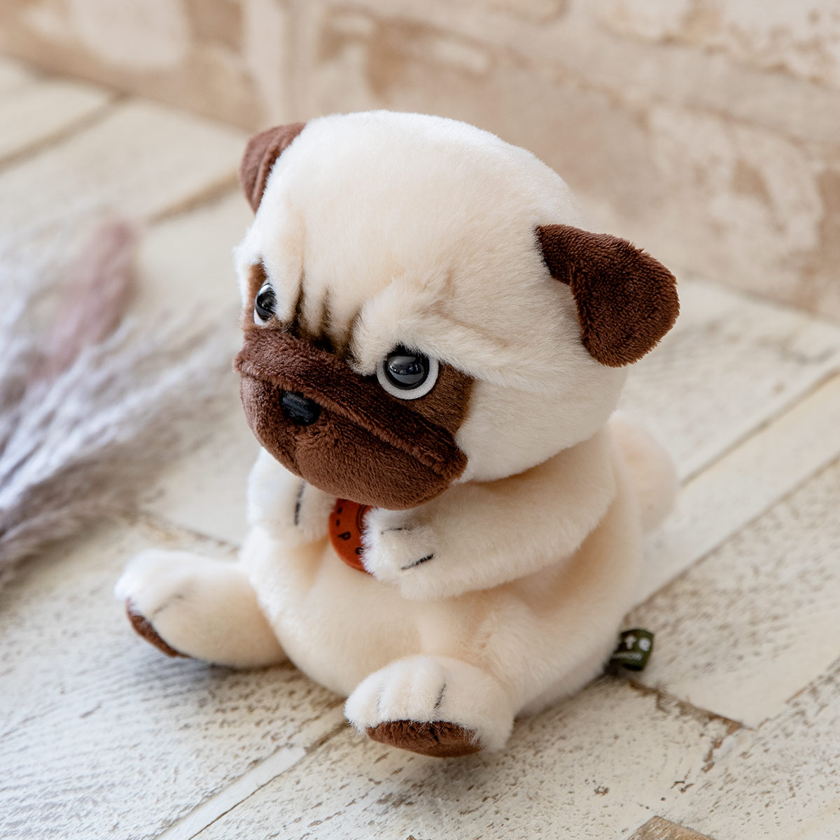 ぬいぐるみ potte パグ （ ヌイグルミ 犬 ぱぐ 動物 雑貨 インテリア アニマル グッズ ベビー 赤ちゃん プレゼント ギフト かわいい ）