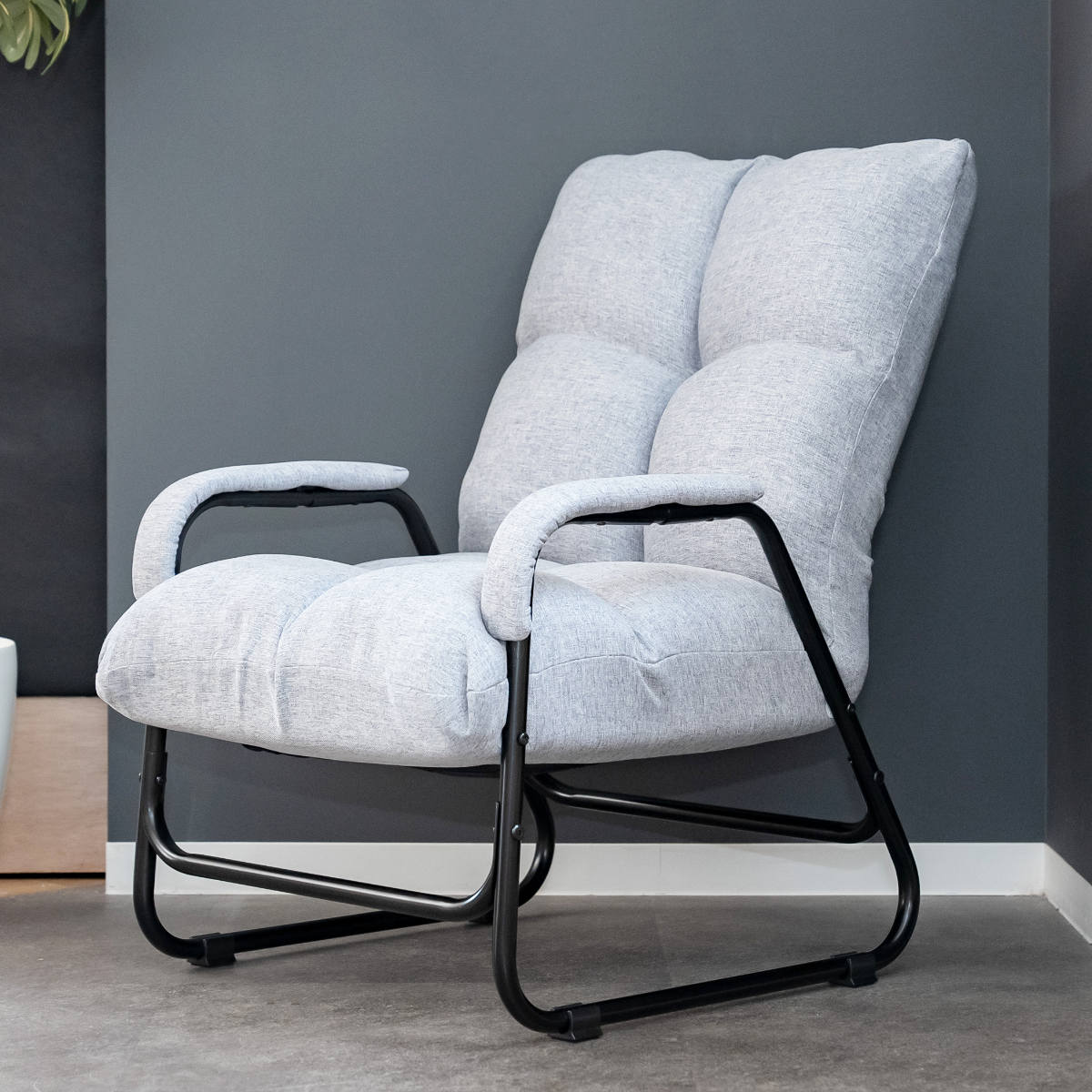 高座椅子 座面高38cm 5段階リクライニング 肘付き （ 座椅子 高め