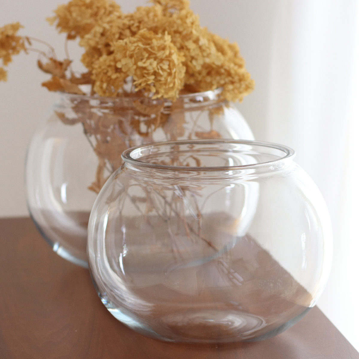 花瓶 割れないガラス PV球形 直径34.5×高さ26.5cm （ 花びん 花器