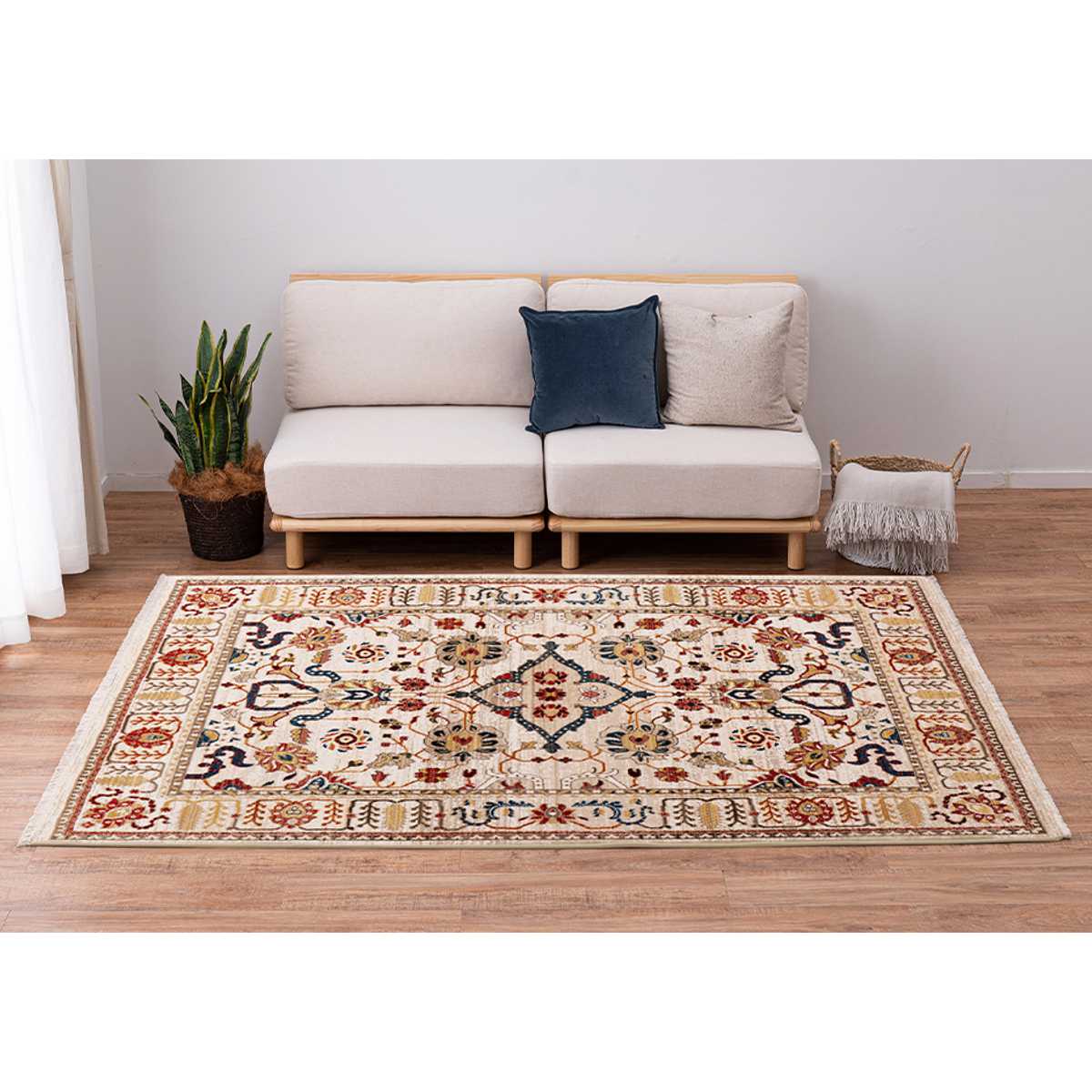 HAGiHARA（萩原） ラグ トルコ製 折り畳めるウィルトンラグ RAKKAS