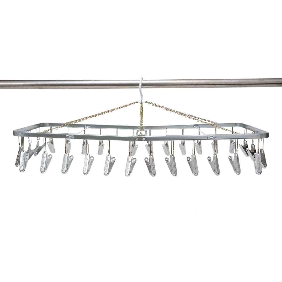 洗濯ハンガー マーキュリー アルミ 30ピンチ （ MERCURY 洗濯 ハンガー ピンチハンガー 洗濯ピンチ ピンチ コンパクト 折りたたみ ）