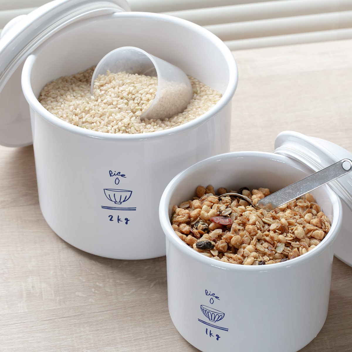 骨董 米びつ 米びつ 2kg RICE CAN （ 日本製 密閉 冷蔵庫 保存容器 キャニスター