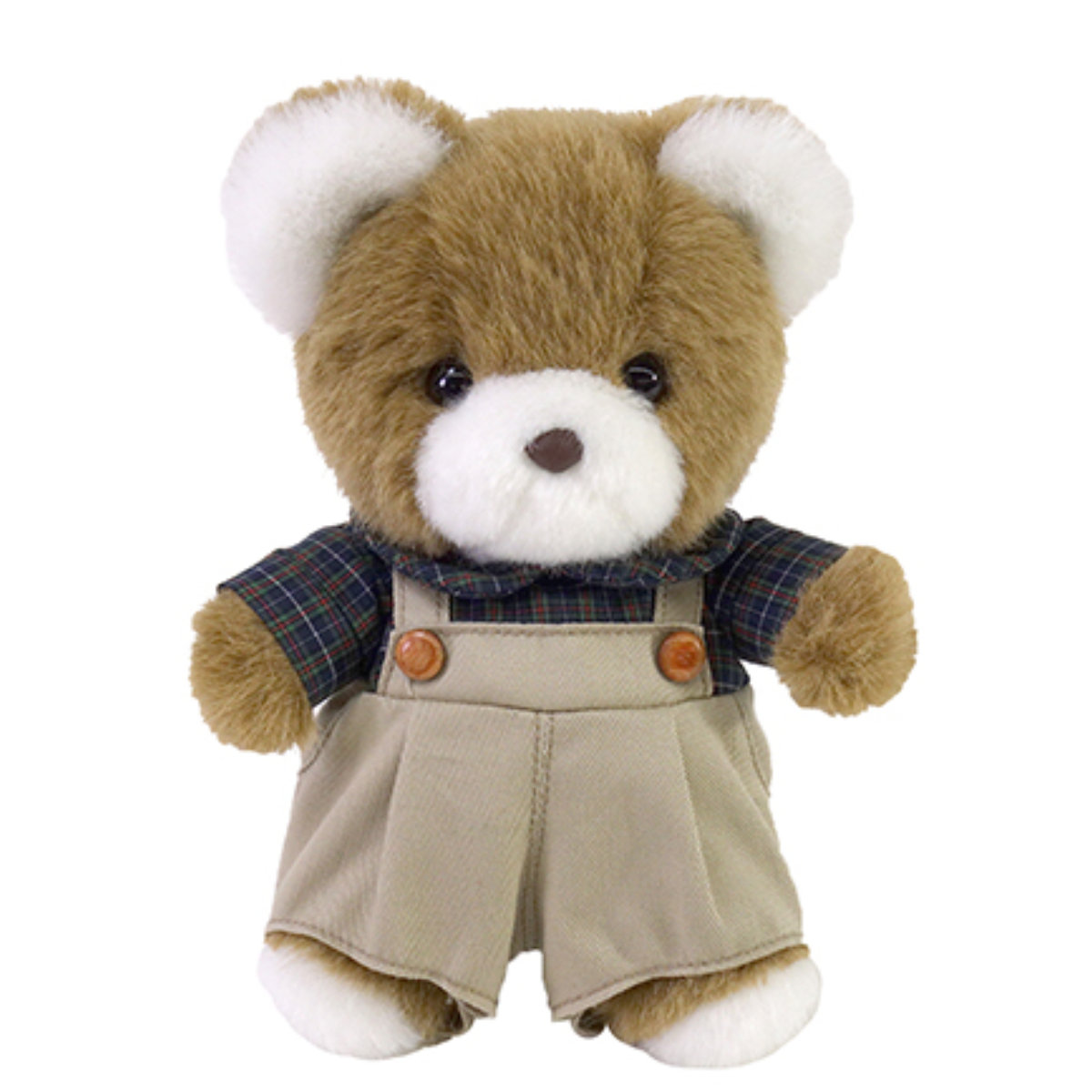 ぬいぐるみ マック Ｓ チェック柄シャツ （ ヌイグルミ くま 動物 雑貨 インテリア アニマル グッズ ベビー 赤ちゃん プレゼント ギフト かわいい 日本製 ）