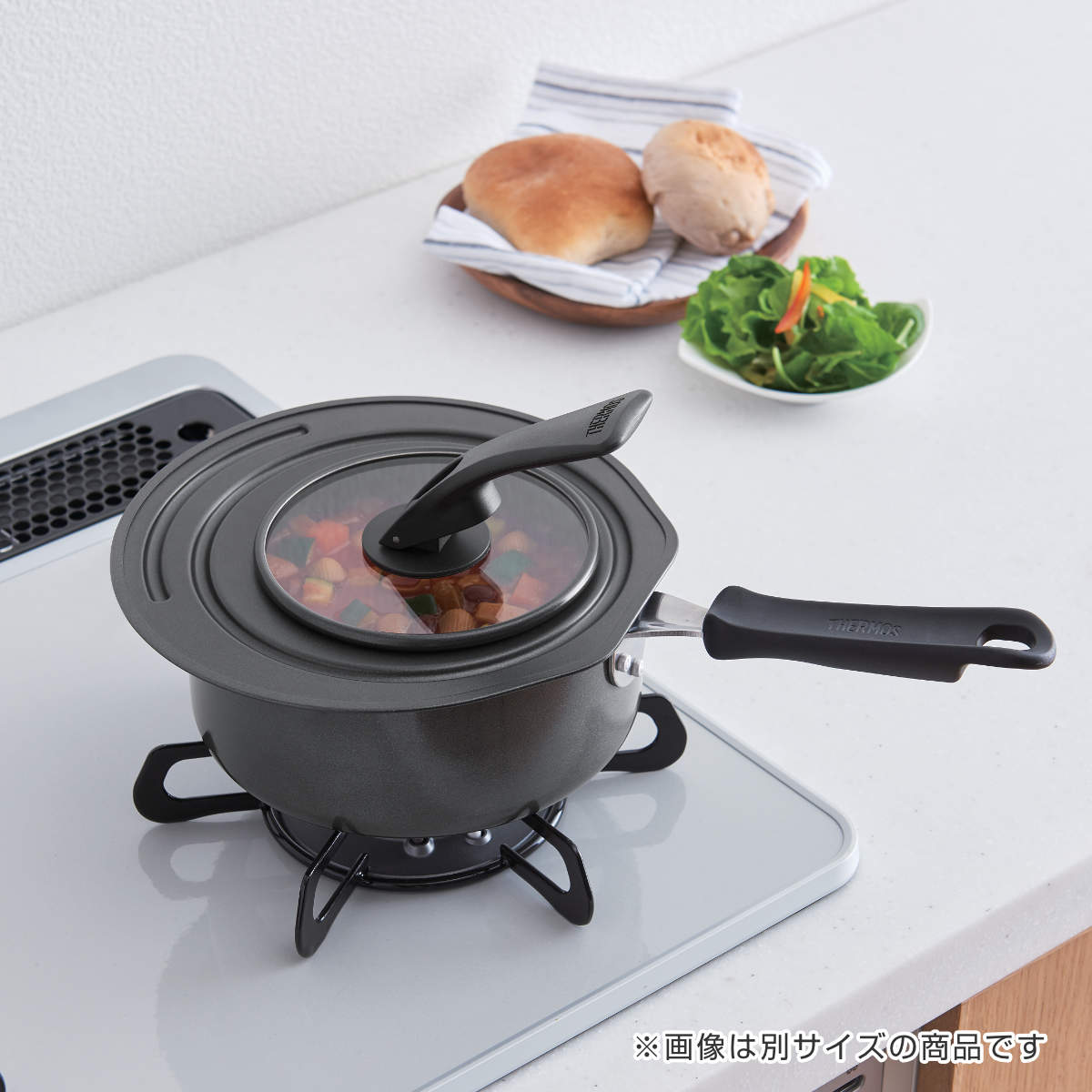 THERMOS（サーモス） 折りたたみスタンド式蓋 16cm用 フライパン 鍋