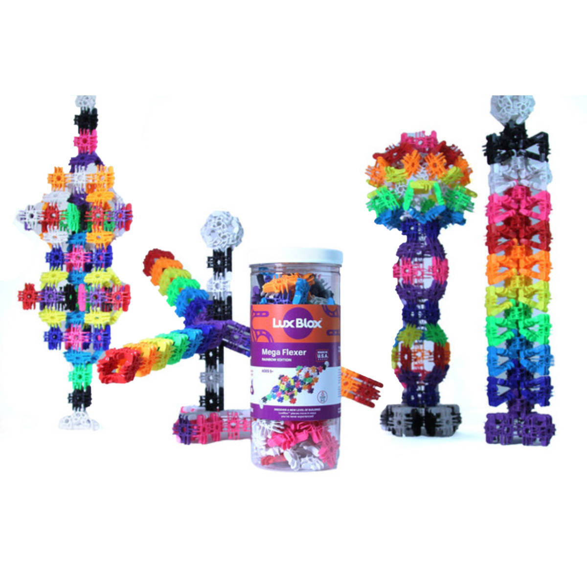 おもちゃ ラックスブロックス メガ・フレクサー 知育玩具 （ ブロック Lux Blox 知育ブロック 143ピース 子ども キッズ 幼児 アメリカ製 プレゼント ）