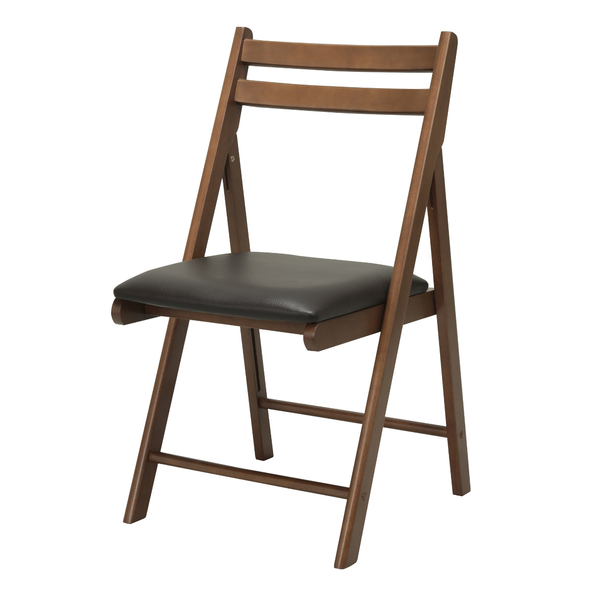 折りたたみ椅子 木製 レザー調 クッション （ いす チェア ダイニング デスクチェア 折り畳み 簡易 イス 食卓椅子 ）｜interior-palette｜02