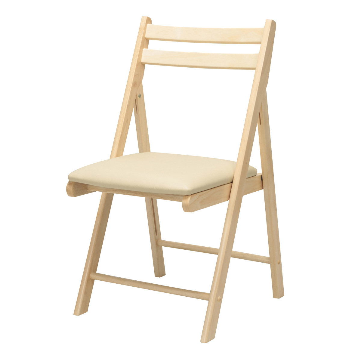折りたたみ椅子 木製 レザー調 クッション （ いす チェア ダイニング デスクチェア 折り畳み 簡易 イス 食卓椅子 ）｜interior-palette｜03