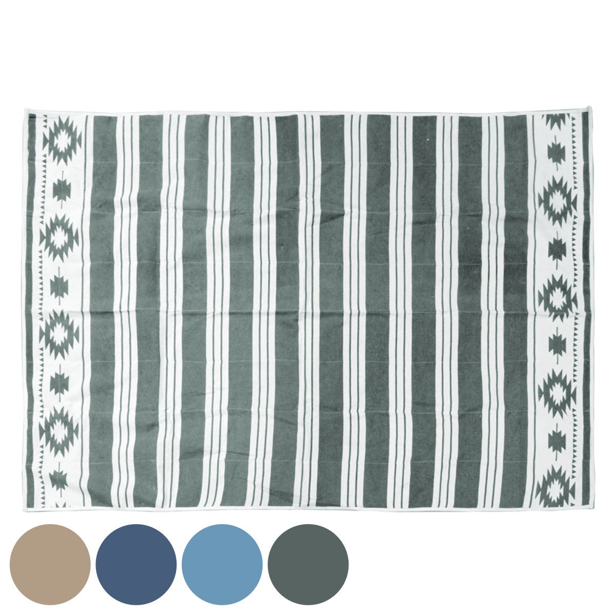 ピクニックシート ボーダー 136×180cm コットン （ レジャーシート レジャー ピクニック シート マット レジャーマット ）