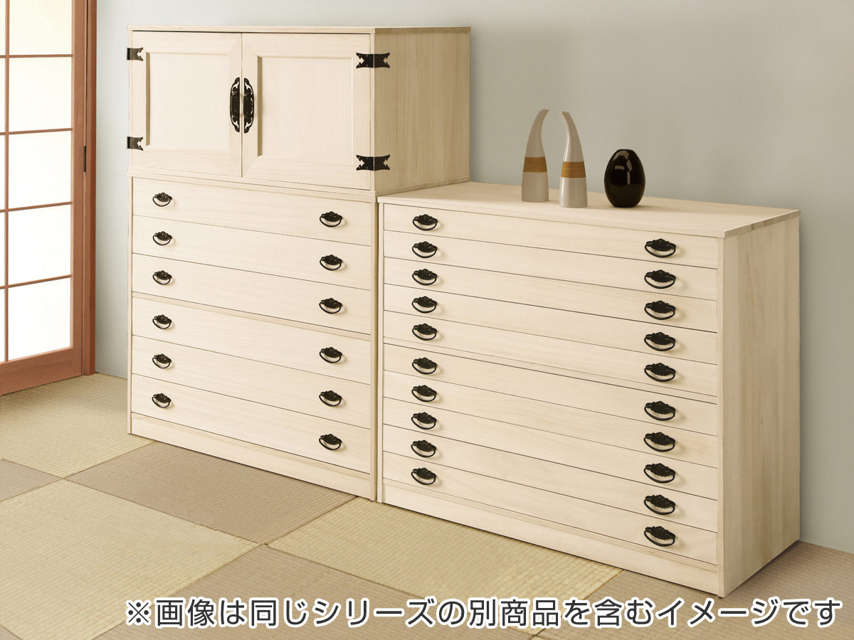 マーゼルン 総桐 組み合わせタンス 上置き 扉盆タイプ 日本製 幅100cm