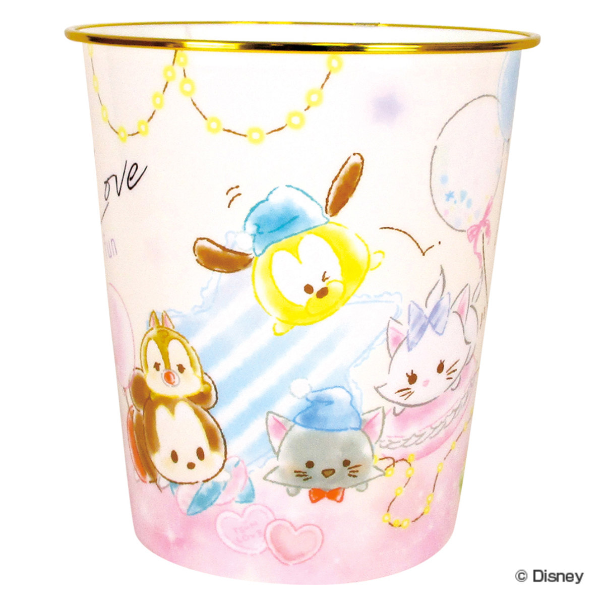 Disney（ディズニー） ゴミ箱 ツムツムラブラブ 高さ23.5cm （ ごみ箱