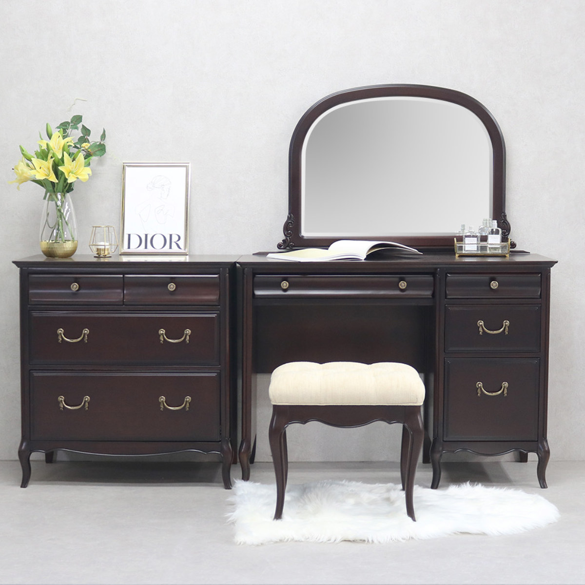 東海家具工業 ミラー ミラーナデスク専用 幅81cm 木製 （ ミラーナ