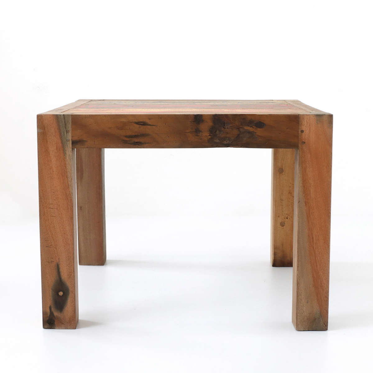 ローテーブル ボート古材 幅60cm 木製 正方形 （ テーブル センター