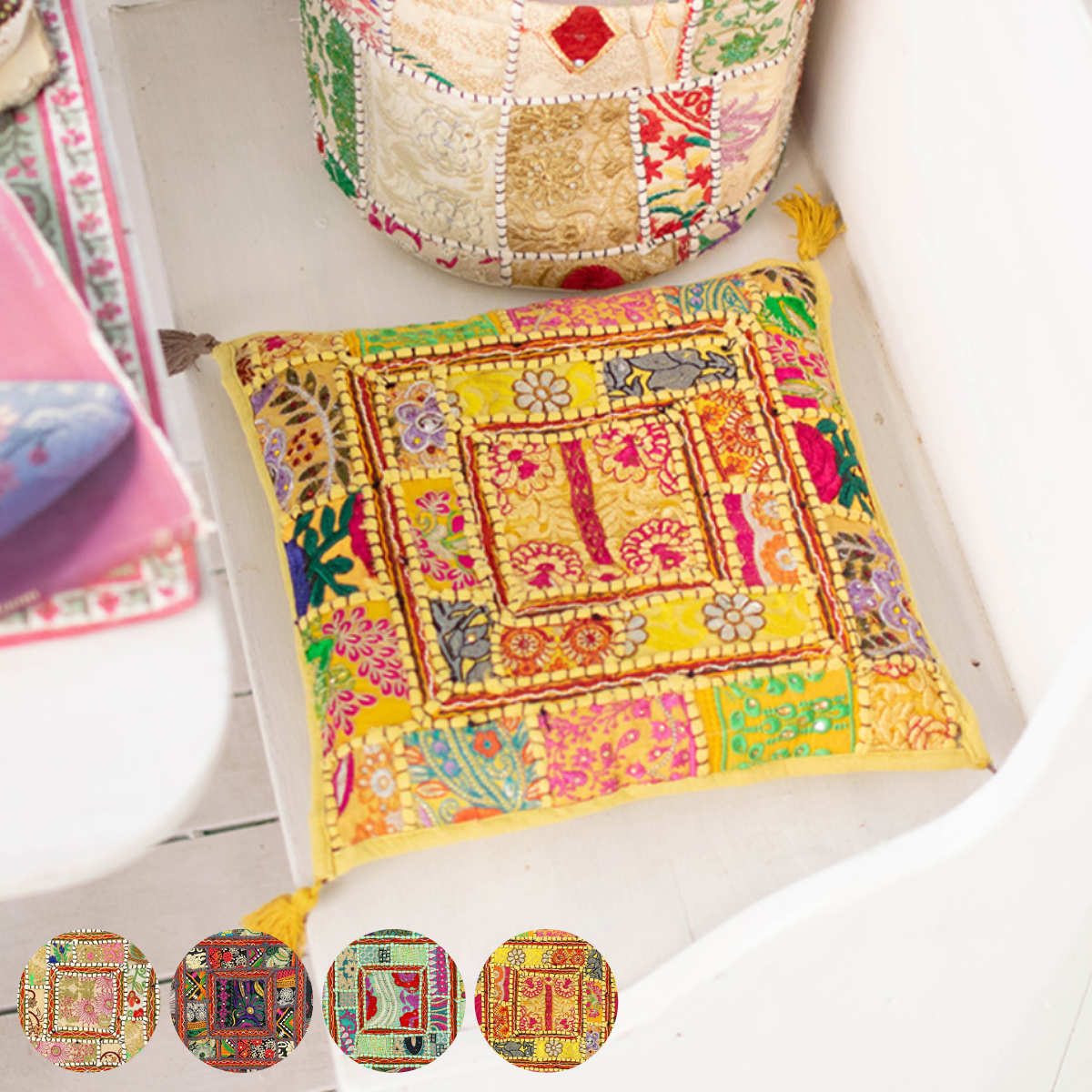 チェアパッド カンバディアパッチ SQチェアパッド 33×33cm 四角