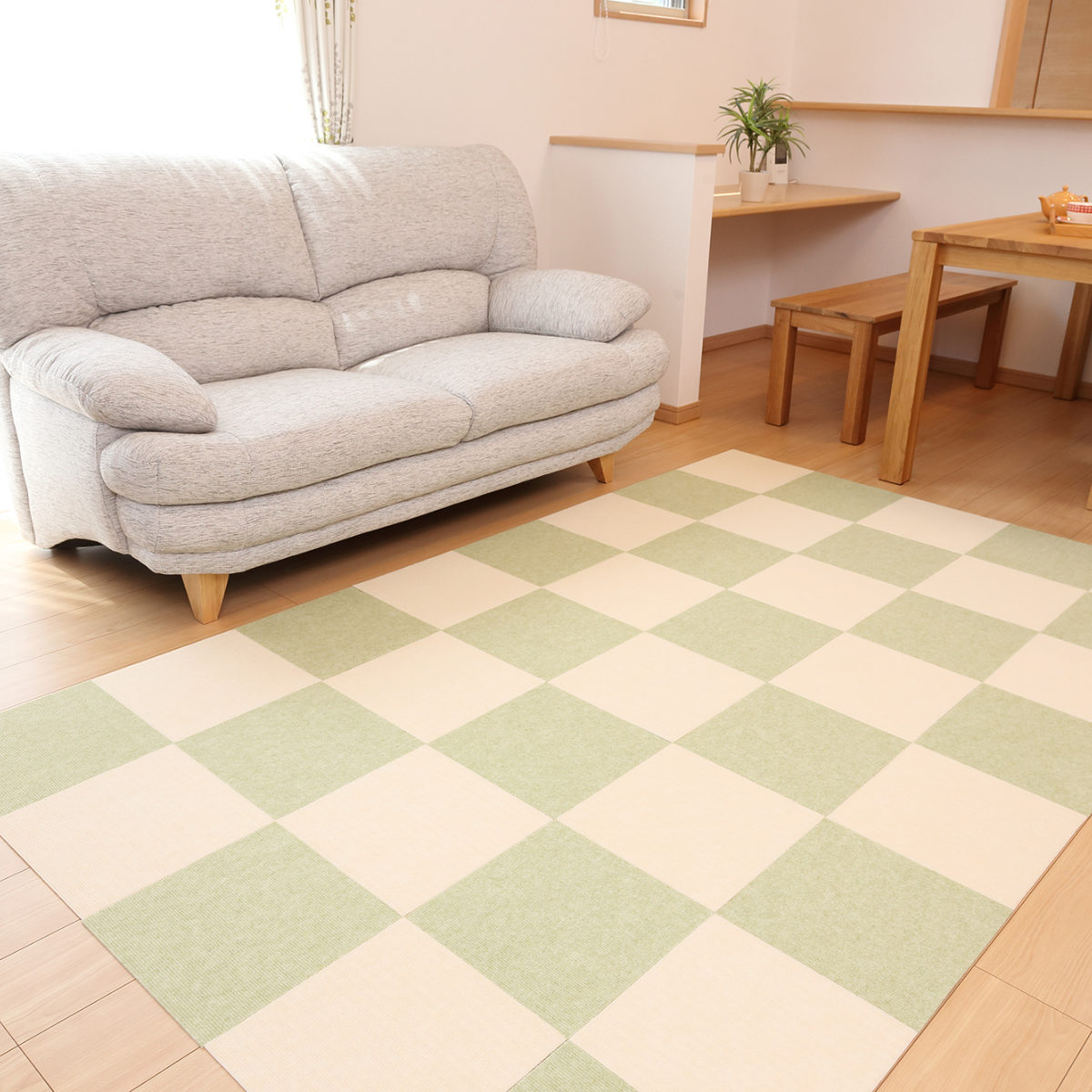 ワタナベ工業 タイルカーペット 吸着ぴたマット ループ 9枚組 30×30cm