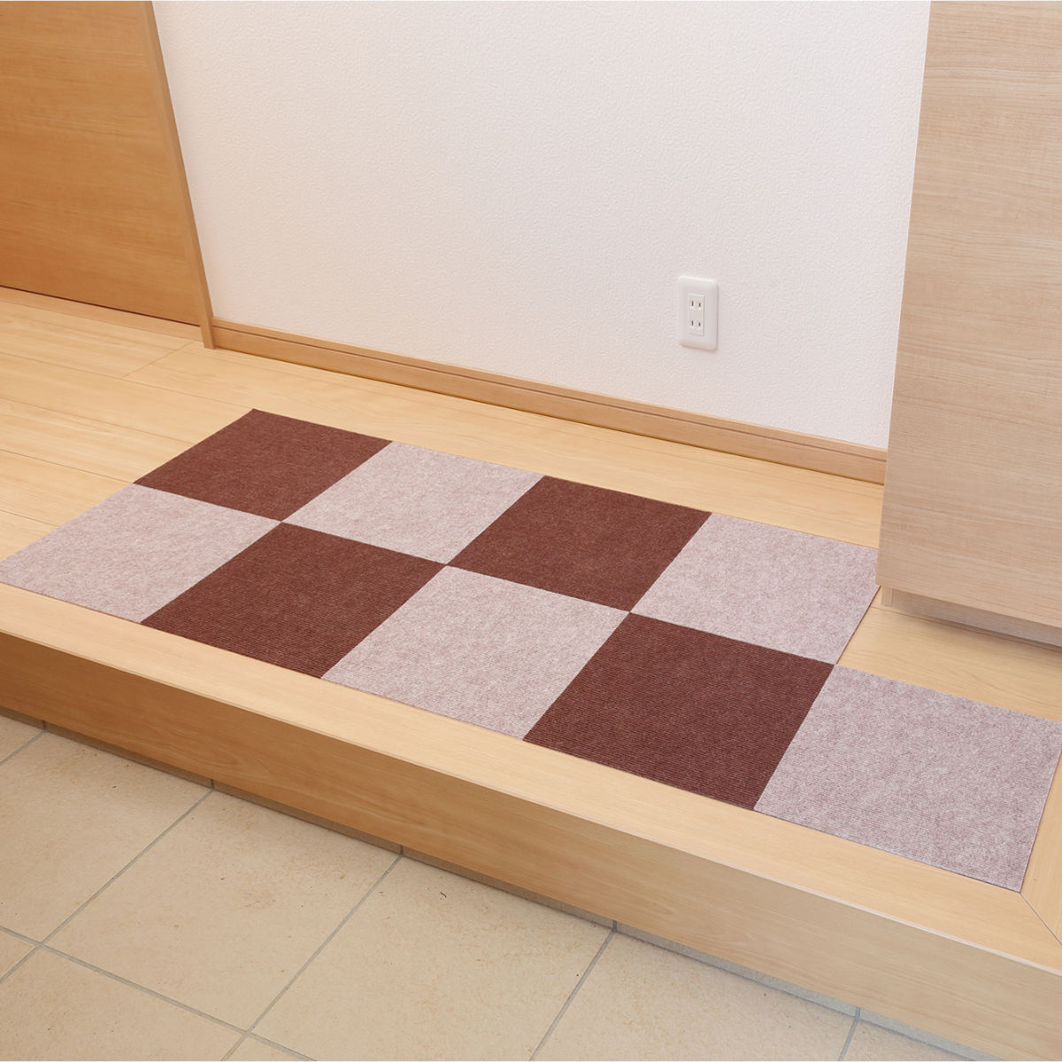 ワタナベ工業 タイルカーペット 吸着ぴたマット ループ 9枚組 30×30cm