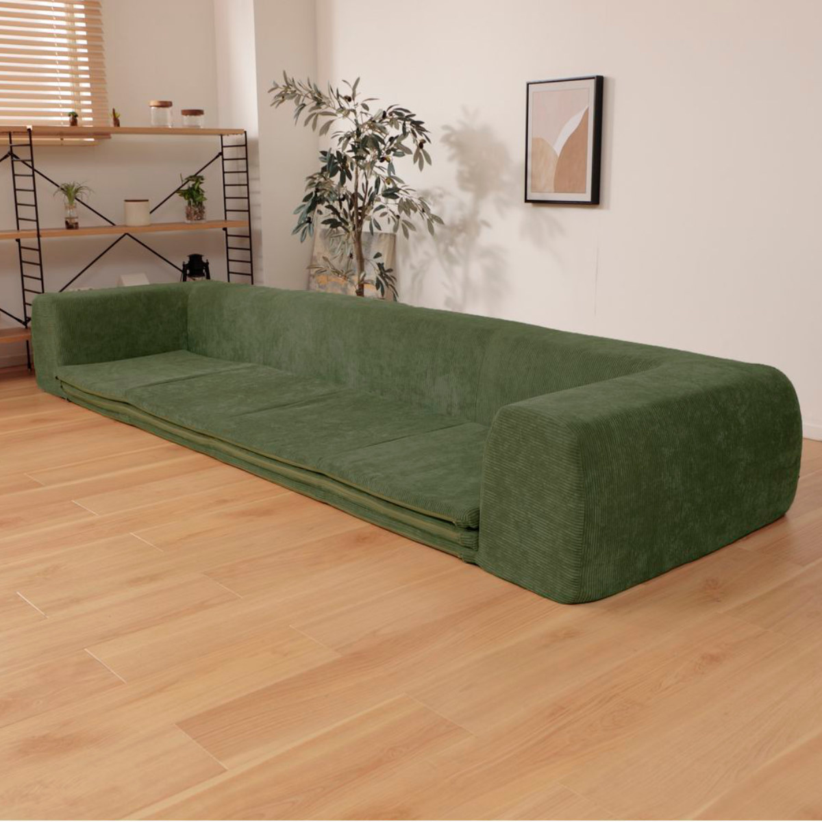 セルタン ローソファ 洗えるラグ付き 幅250cm コーデュロイ （ 2WAY