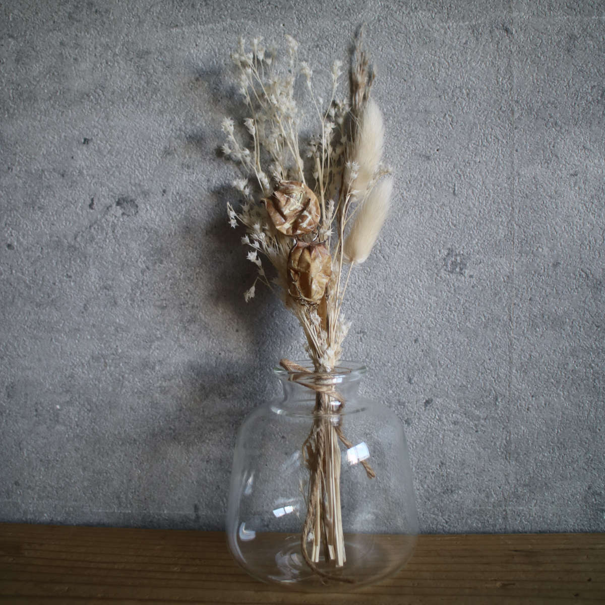 ドライフラワー Into The Round-Vase 花瓶付き （ ブーケ 花束