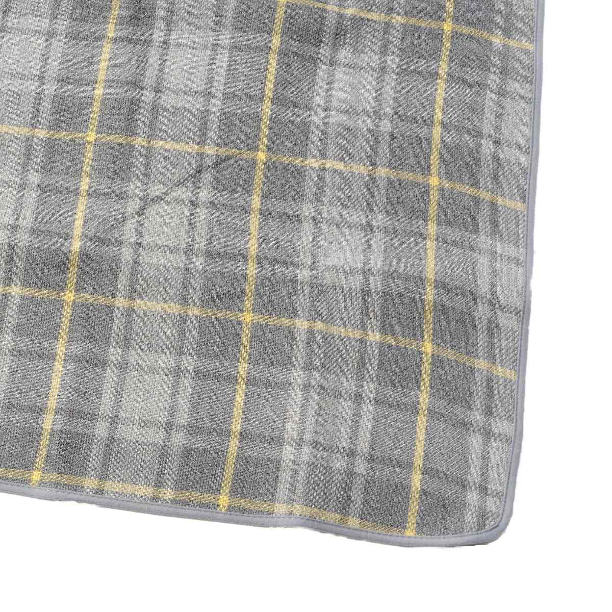 レジャーシート 4人用 150×170cm ふんわりレジャーマット グレイッシュチェック大 （ レジャーマット ピクニックシート ピクニックマット 大判 ）