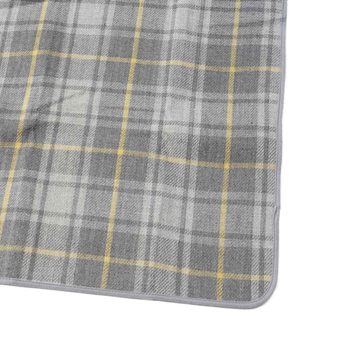 レジャーシート 6人用 150×200cm ふんわりレジャーマット グレイッシュチェック特大 （ レジャーマット ピクニックシート ピクニックマット 大判 ）