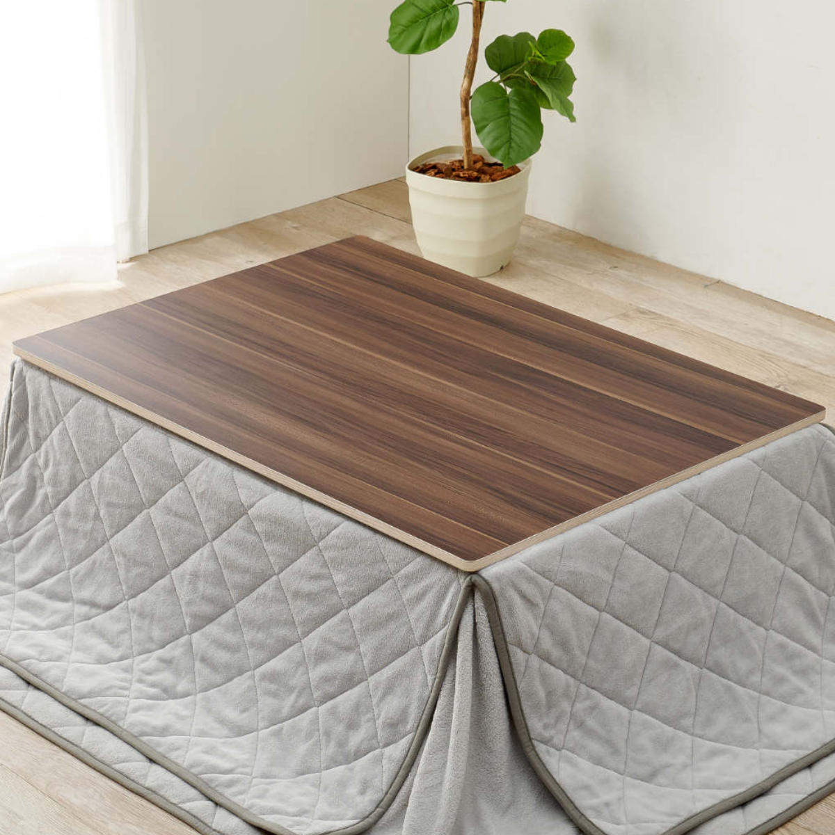 HAGiHARA（萩原） こたつ天板 105×75cm 長方形 木目調 リバーシブル