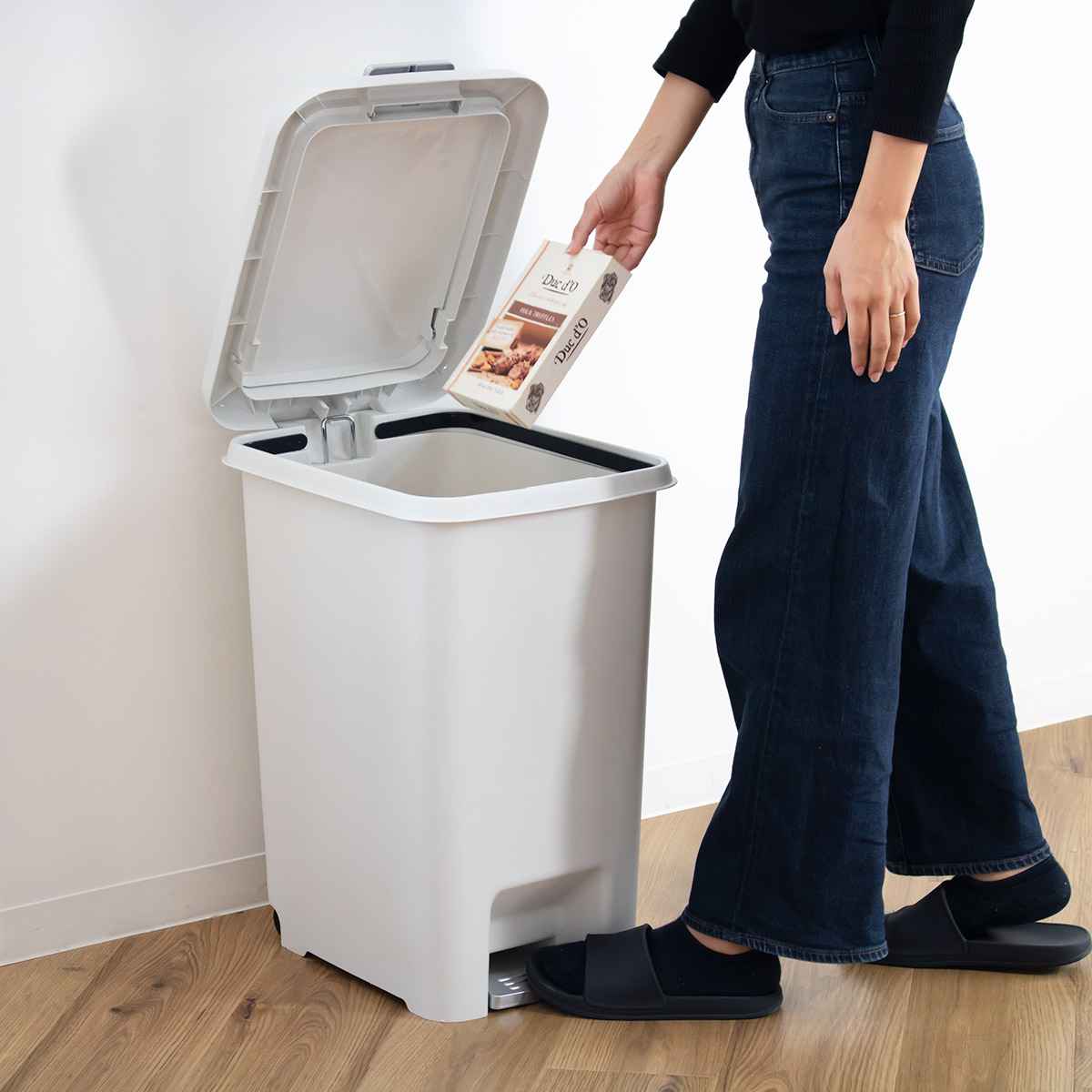 不二貿易（Fuji Boeki） ゴミ箱 45L 2WAY ダストボックス （ ごみ箱 45