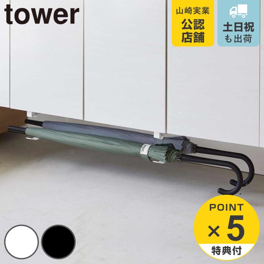 山崎実業 tower 浮かせる長物ハンガー タワー 2個組