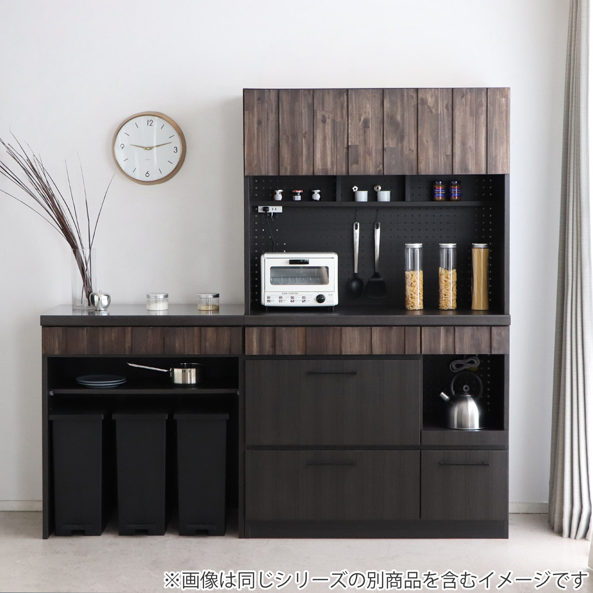 東馬（Tohma） キッチンボード 食器棚 板扉上台 引出し下台タイプ RESE