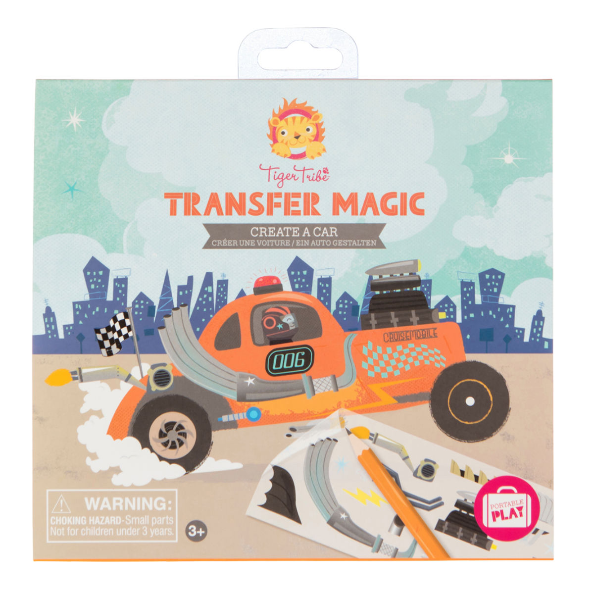 おもちゃ 転写シールあそび クリエイト カー （ シール シール遊び 着せ替え 知育玩具 車 子供 キッズ 幼児 3歳 男の子 かっこいい ）