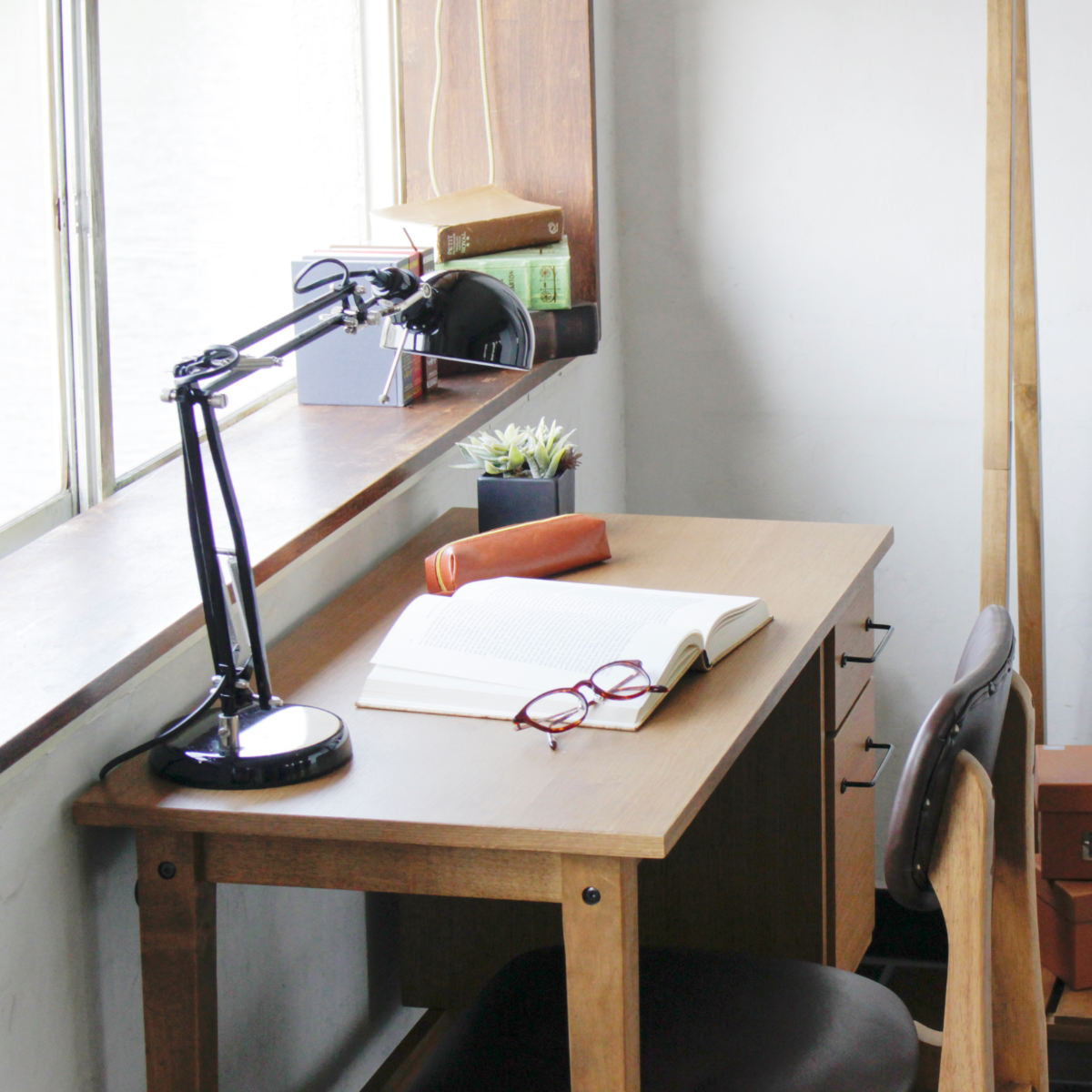 デスク 幅90cm Rasic 木製 （ コンパクトデスク スリム 机 学習机