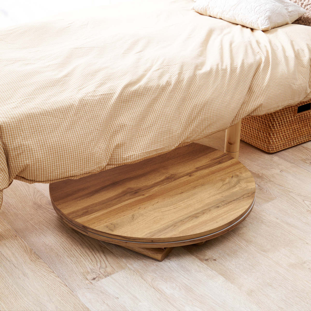 HAGiHARA（萩原） こたつ 円形 幅68cm 木目調 リバーシブル天板