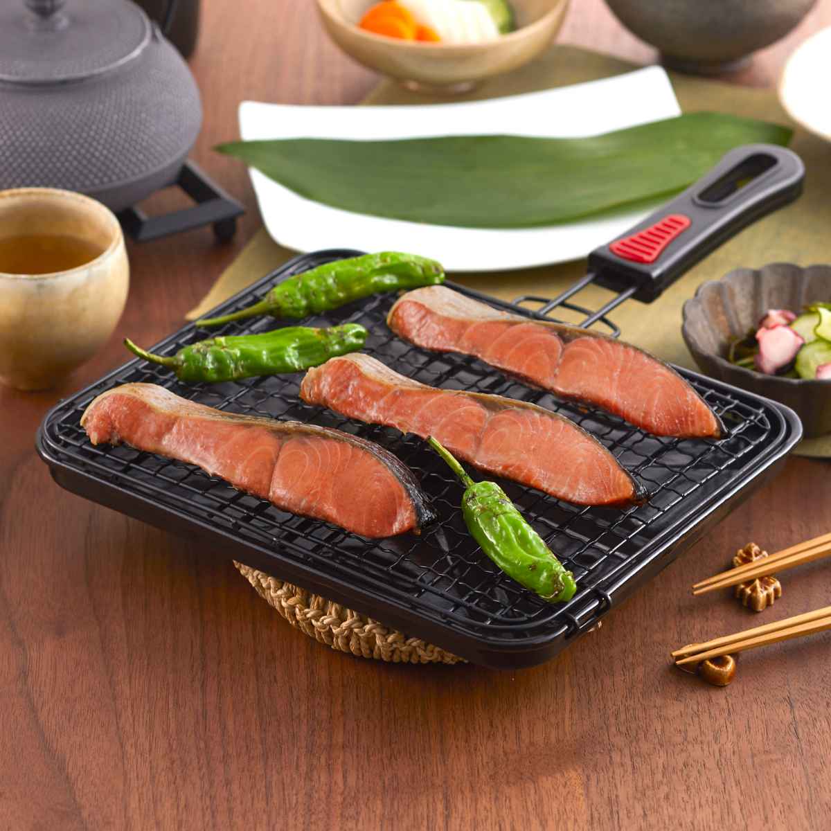 魚焼き網 ガス火専用 セラグリル クロスL (...の詳細画像1