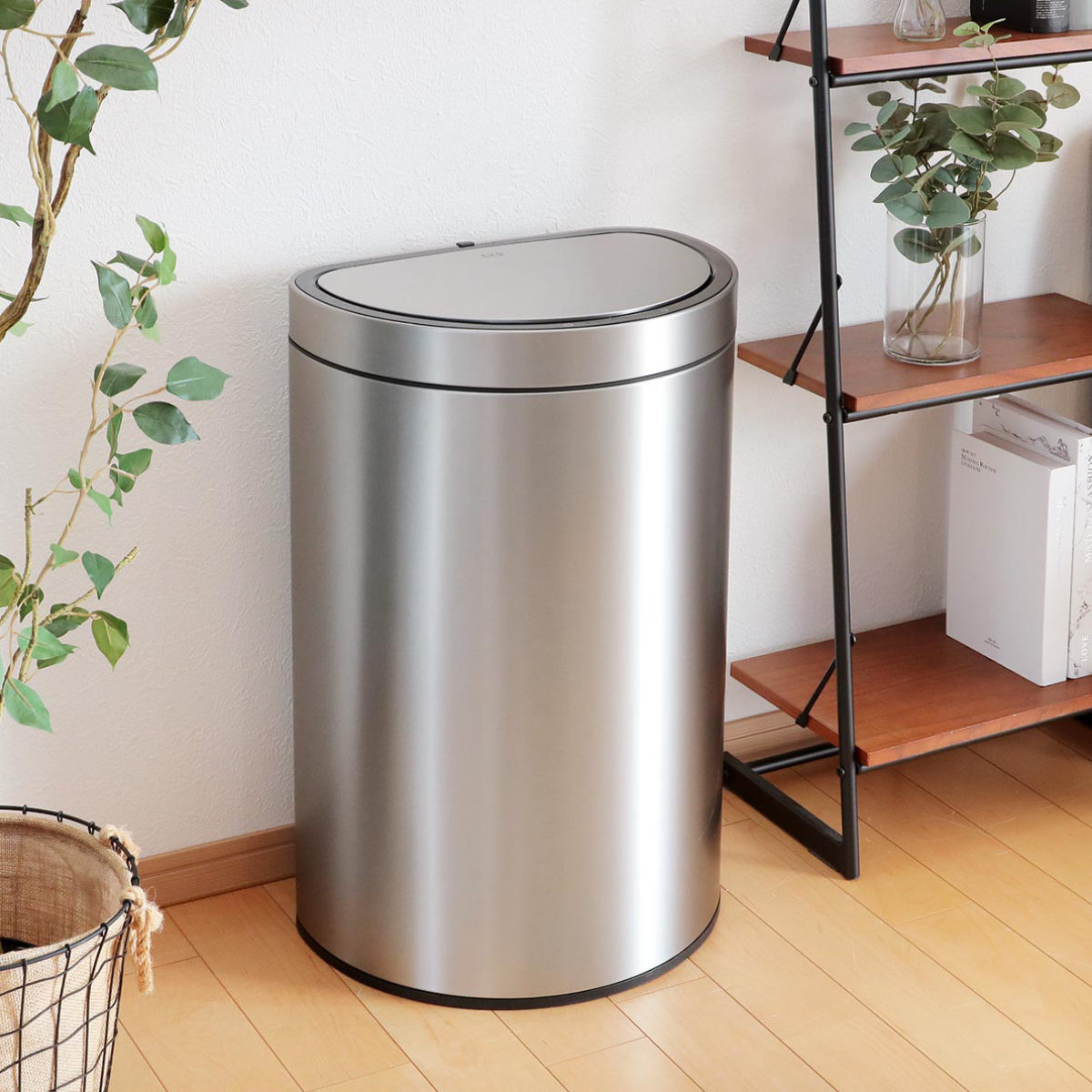 EKO 自動開閉ゴミ箱　ミラージュ　セミラウンド センサービン　45L 電池式 自動開閉ゴミ箱 センサー付き ミラージュセミラウンドセンサービン 45L