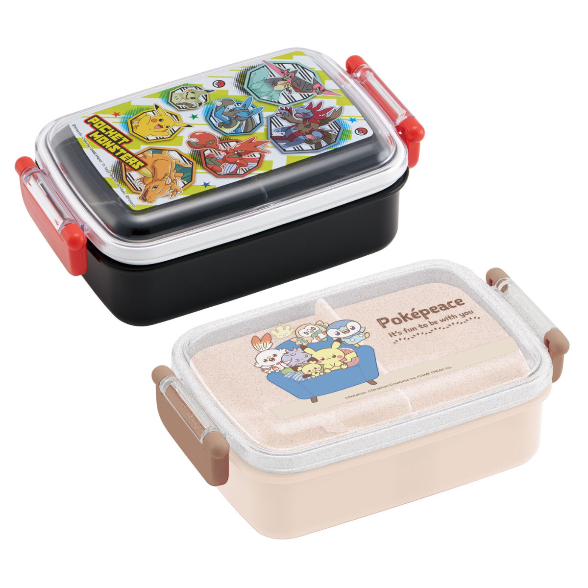 スケーター 弁当箱 子供 1段 450ml 抗菌 プラスチック 角型 ふわっと