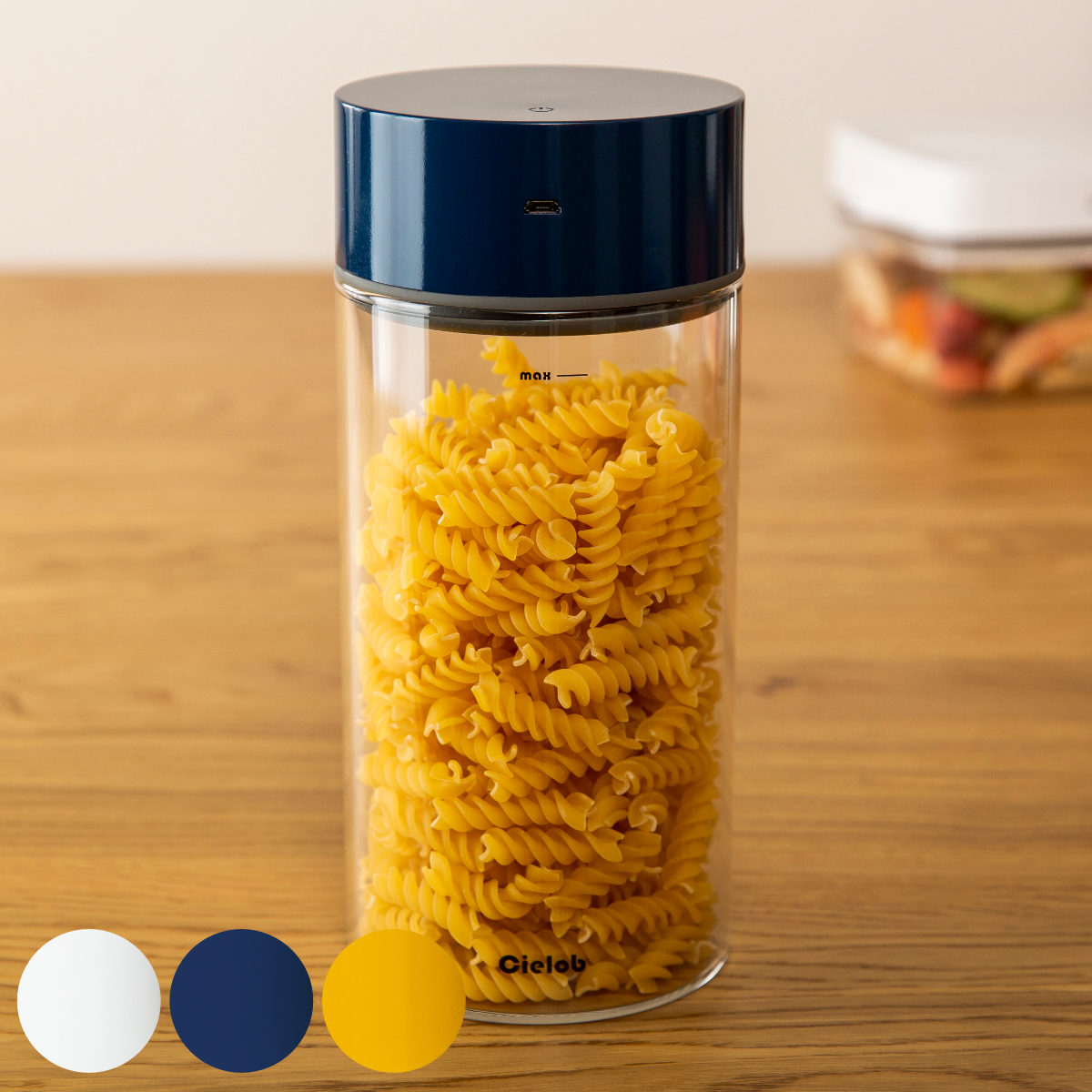 �ۑ��e�� 1.1L Cielob �����^��L���j�X�^�[ ���E���h �i �Z�[���u �L���j�X�^�[ �^��ۑ��e�� ���e�� �^�� �ۑ� �����^�� ���� �K���X 1100ml �j