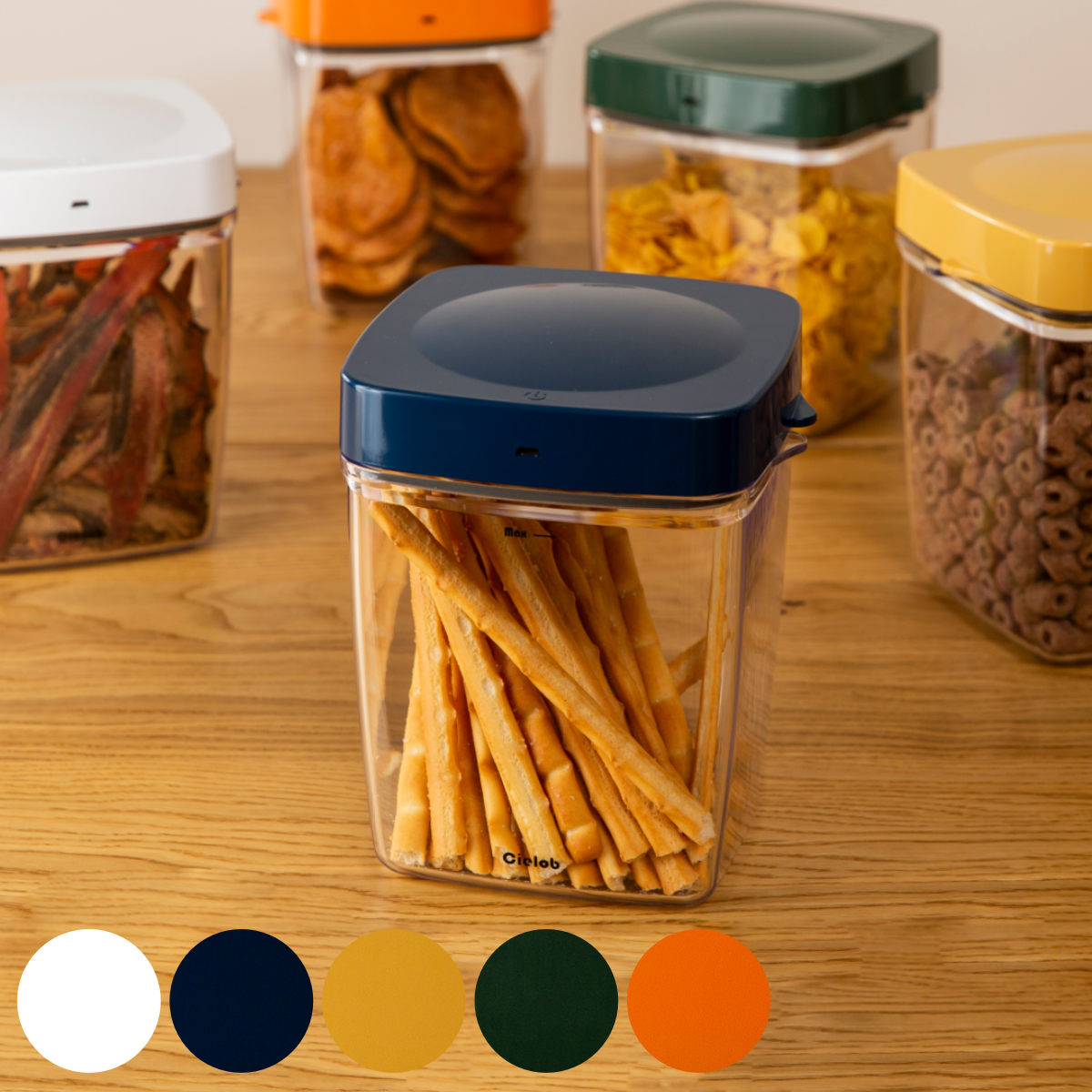 �ۑ��e�� 2.5L Cielob �Z���[�u �����^��L���j�X�^�[ �X�N�G�A �i �Z�[���u �L���j�X�^�[ �^��ۑ��e�� ���e�� �^�� �ۑ� �����^�� ���� 2500ml �j